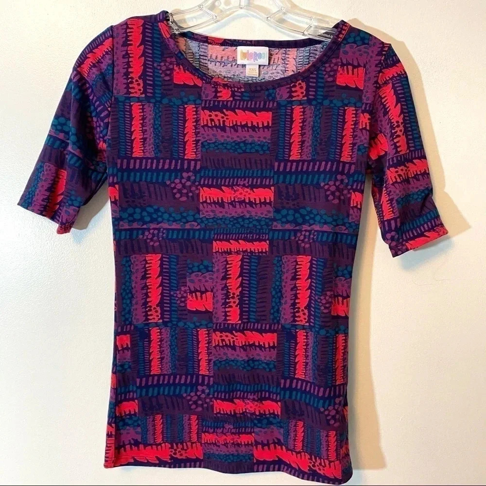 Lularoe Shirt Purple Teal Size XXS
